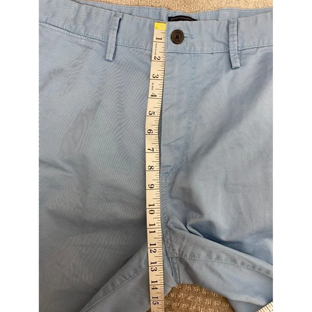 Gap Khakis Lived In Short Men 38 Chino Flat Front Light Blue Shorts Preppy Beach